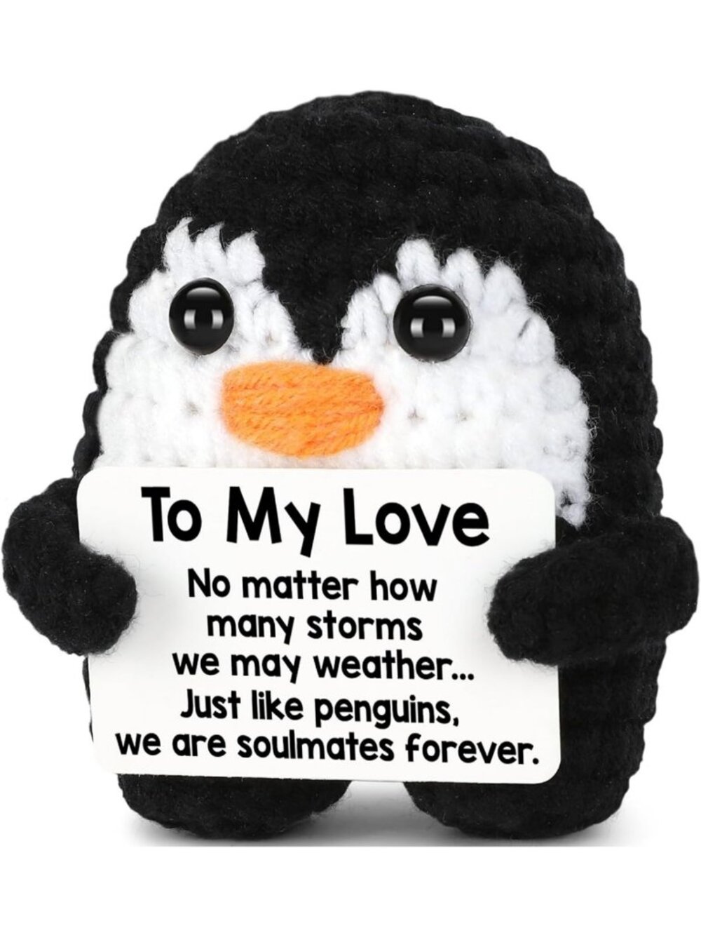 Handmade Crochet Mini Penguin - Romantic Anniversary & Birthday Gift for Couples
